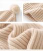 Cozy Cashmere Knit Baby Hat - Warm, Elastic, Solid Color for Autumn/Winter