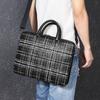 Genuine Leather Fashionable Woven Large-capacity Briefcase Casual Top-grain Cowhide Men's Handbag