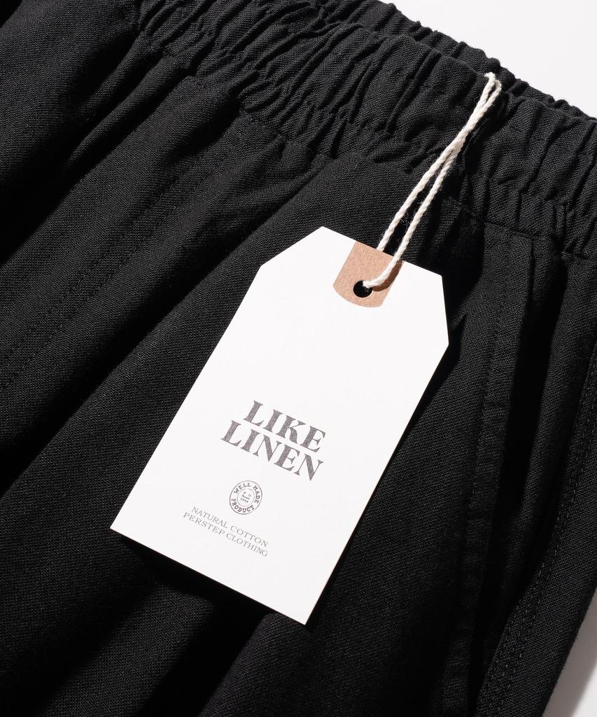 PERSTEP Cool Mix Linen-Like Flare Fit Long Pants Black Khlp4703