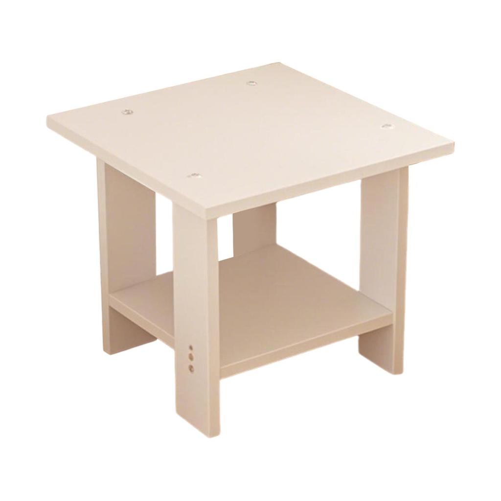 Simple Bedside Table Wooden Double Layers Solid Wood Nightstands Night Table For Table Sofa Side Table Home Furniture