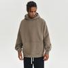 Autumn and Winter One Tone Blank Plus Velvet Thickened 450g Hooded Sweatshirt Men Heavy Hoodie Mens Clothes