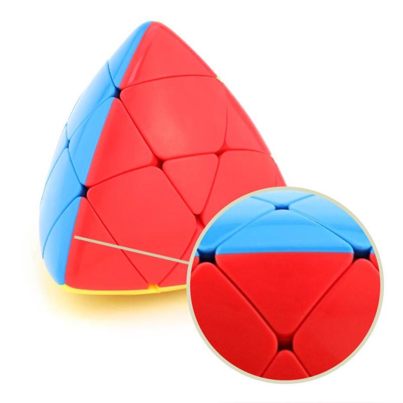 3x3 Pyramorphix Magic Cube Stickerless Brain Teaser Skewb Cube Puzzle Toy for Magic Cubes Beginners