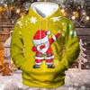 Christmas Men's Santa Claus 3D Hoodies Unisex Pullover Yellow Red Royal Blue Blue Green Hooded Santa Claus Graphic Prints