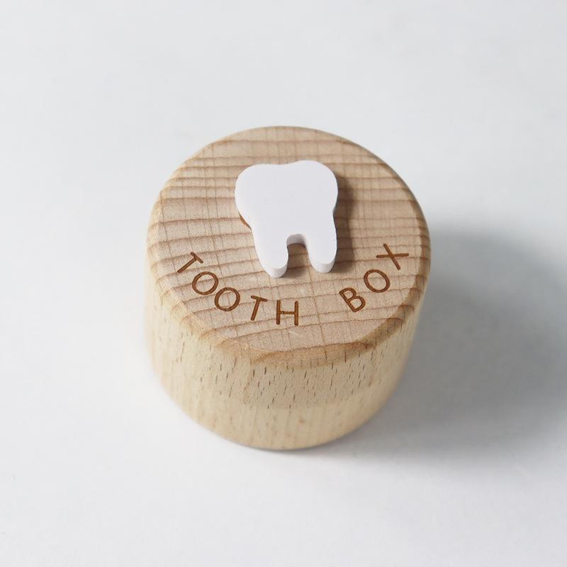 3D Original Wood Carved Tooth Keepsake Box Cute Tooth Storage Box Minimalist Design Made of Natural Beech Material 2780₽