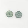 Natural blue water jadeite sterling silver s925 flower stud earrings high-end simple fashion versatile daily jewelry gifts