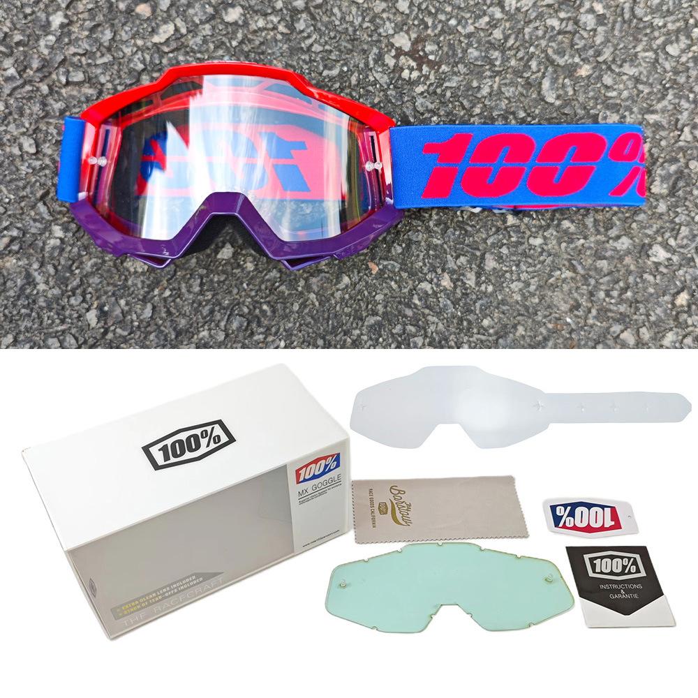 100%Off-road goggles set, 100% motorcycle glasses, downhill skiing motorcycle helmet goggles