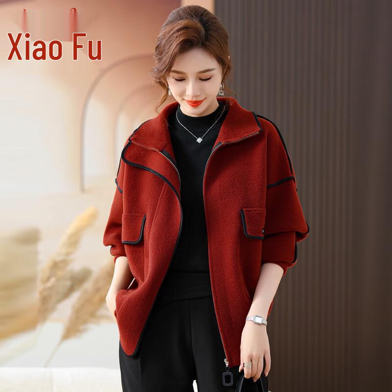 

Xiaofu Middle-aged Women s Autumn/Winter Short Wool Blend Coat M