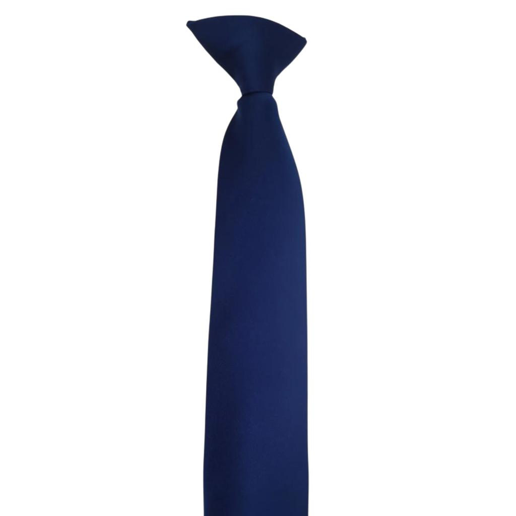 Mens Womens Solid Color Clip On Neck Tie for Uniform Pre Tied Adjustable Necktie for Business Meetings and Formal Event