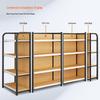 Four-Column Wood Grain Storage Rack for Stationery or Snacks - Single/Double Sided Display