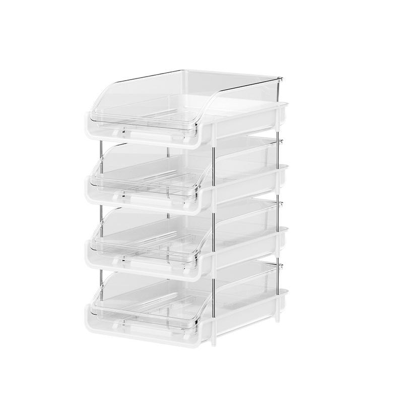 Suporte de Arquivos Transparente Multicamadas A4 - Organizador de Mesa para Uso no Escritório e Estudantil