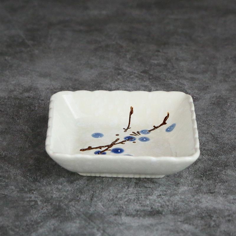 Ceramic Taste Dish Small Plate Mini Soy Sauce Tray Saucer Seasoning Bowl Jam Nut Porcelain Tableware Household Kitchen Supplies