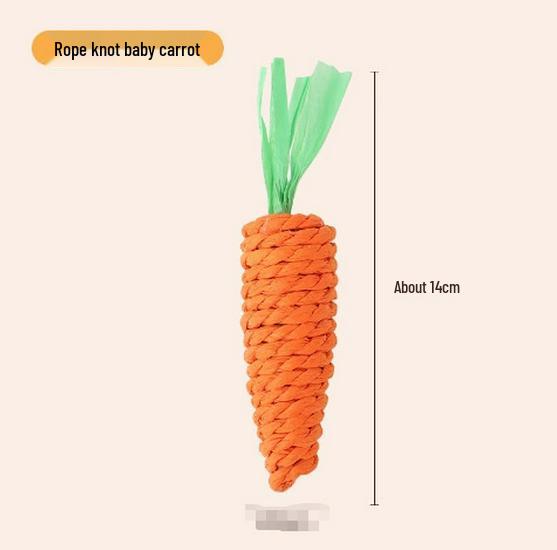 Carrot Chew Stick with Sound: Bite-Resistant, Boredom-Relief Toy for Kittens.