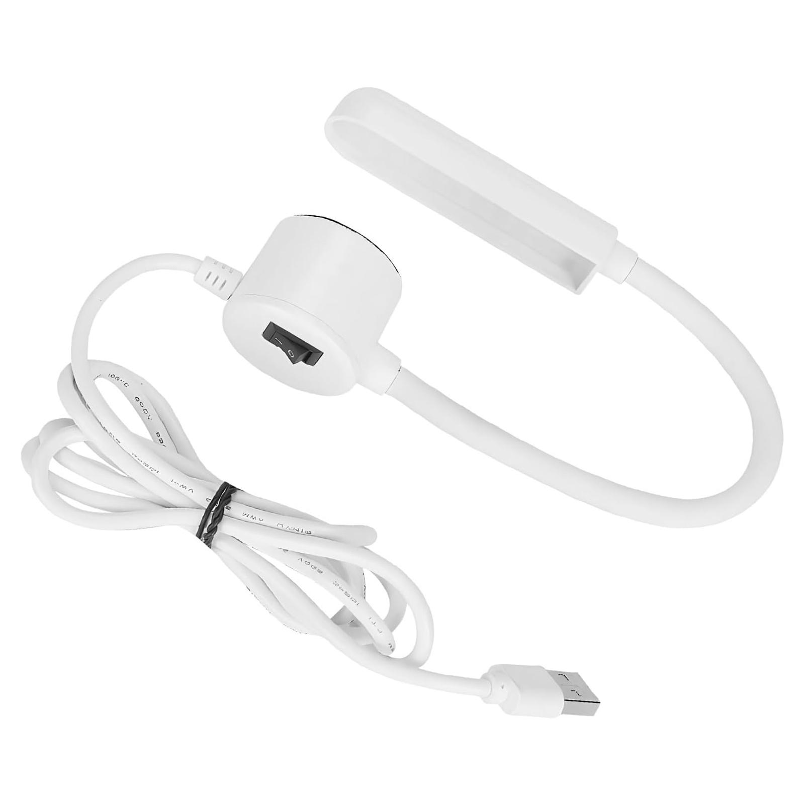 

Magnetic LED Sewing Light with Flexible Neck Plug in LED Lamp with Magnetic Mounting Base for Home Crafting Knitting Crochet білий