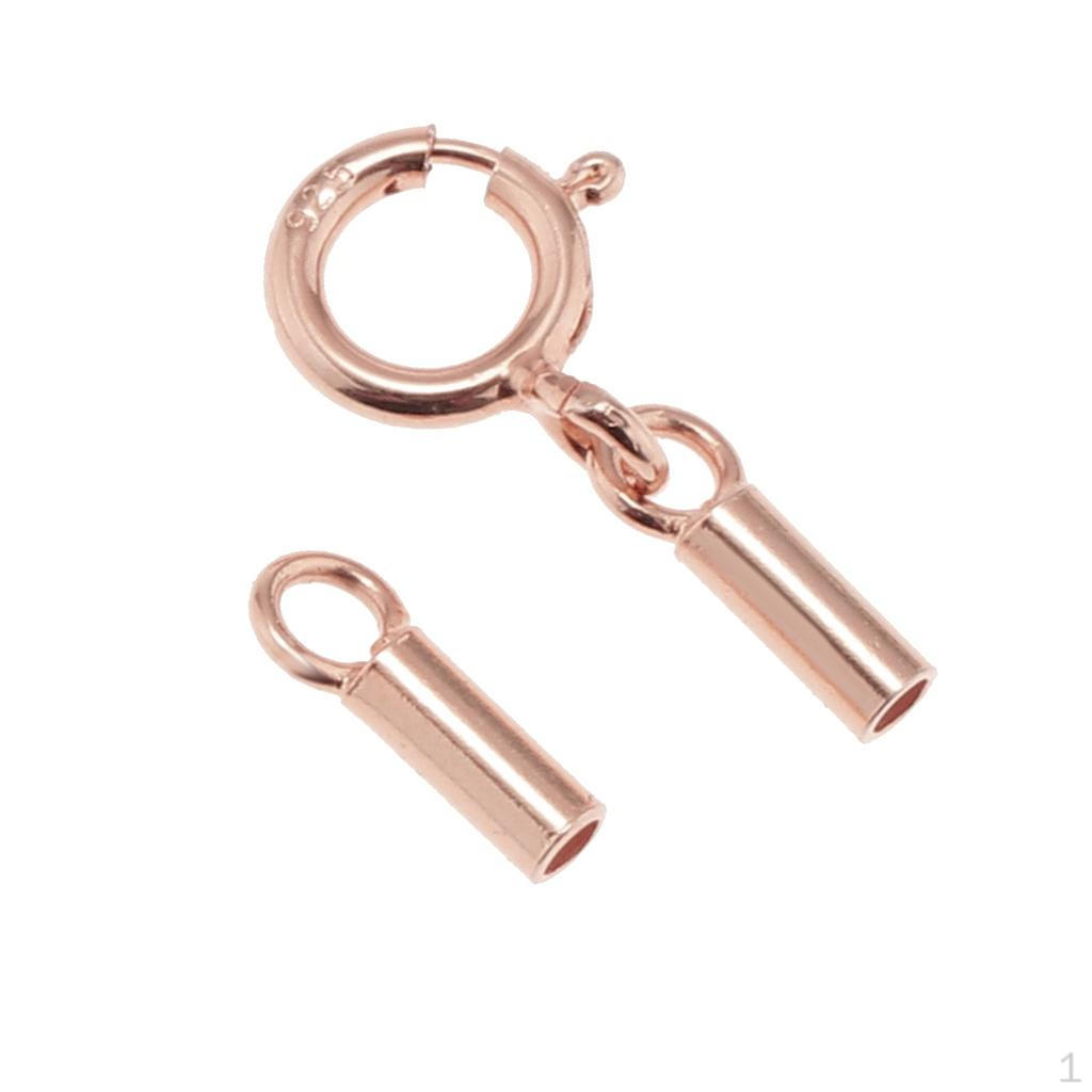 1Pc Barrel Bead Leather Cord Jewelry Finding End Clasp