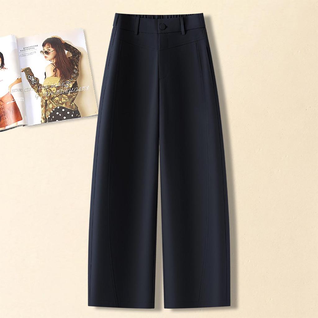 Women's Fashionable 3D Cut Scythe High Waist Slimming Pants - Loose, Versatile, with Simple Pocket Design (2026)