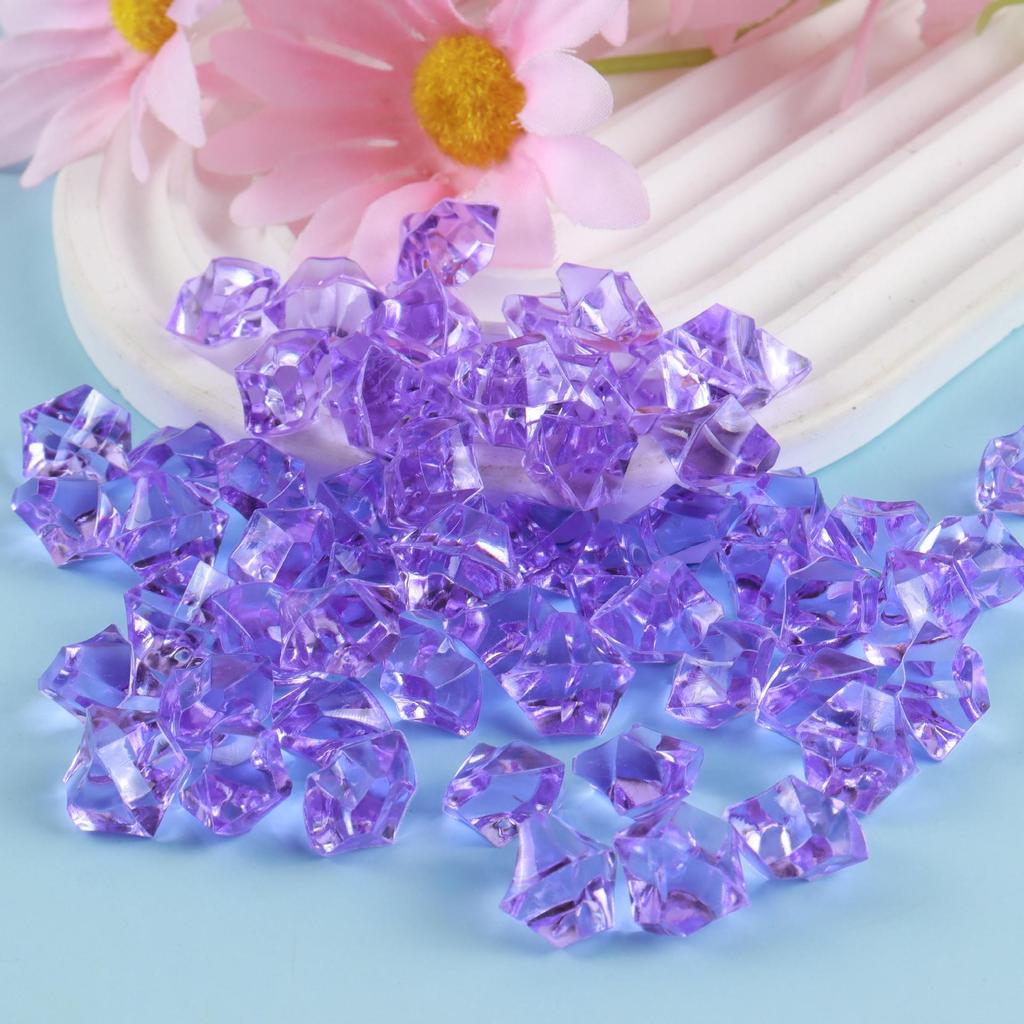 Trendy Simulation Transparent Colored Ice Cube Phone Case Keychain with Crushed Ice DIY Micro Landscape Decor