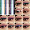 CMAADU 12pcs Waterproof Eyeliner Pencil Set - Sweat-Resistant, Transfer-Proof, Shimmering Multi-Color Eyeshadow & Highlighter Kit for Beginners