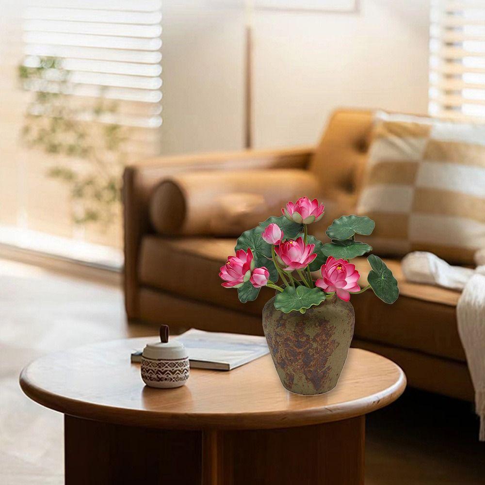 Multicolor Faux Lotus Leaf Flowers Silk Petals Lifelike Water Lily Home Decoration