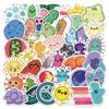 54 Pieces Microorganism Cartoon Doodle Stickers Set for Decoration and Collection Suitable for Laptops Notebooks Scrapbooks and More