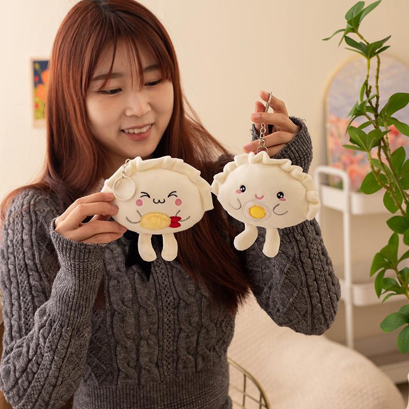 13/35cm Cartoon Stuffed Shrimp Egg Dumpling Toy Expression Pendant Bag Home Decor Soft Throw Pillow Girls Boys Gift Cartoon Doll