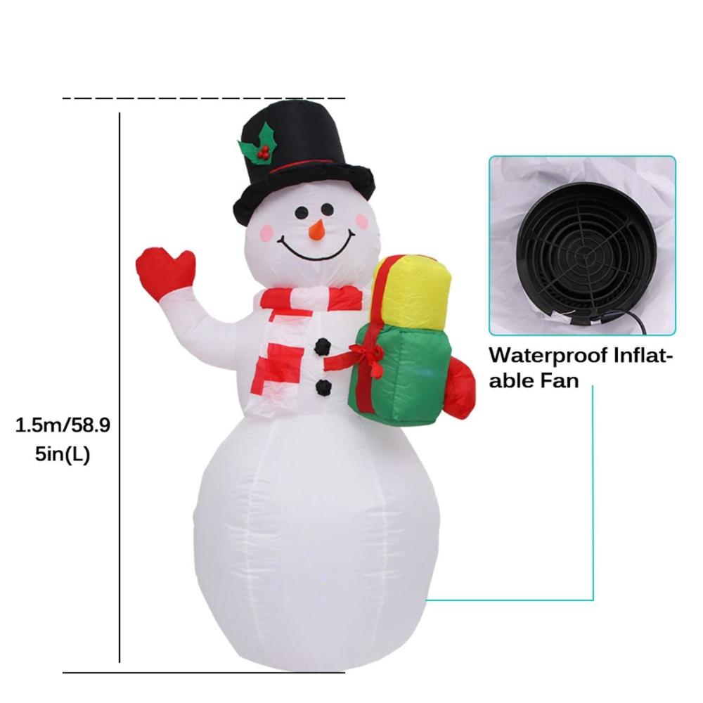 Blow Up Indoor Outdoor Inflatable Snowman Lighting Doll Christmas Decoration Balloon Toy
