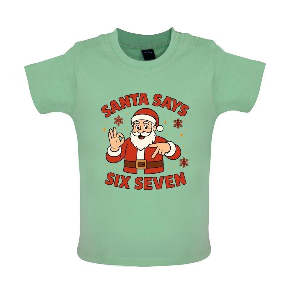 

Santa Dit Six Sept 6-7 - Baby T-Shirt / Frog - Six Seven Meme Brainrot 140