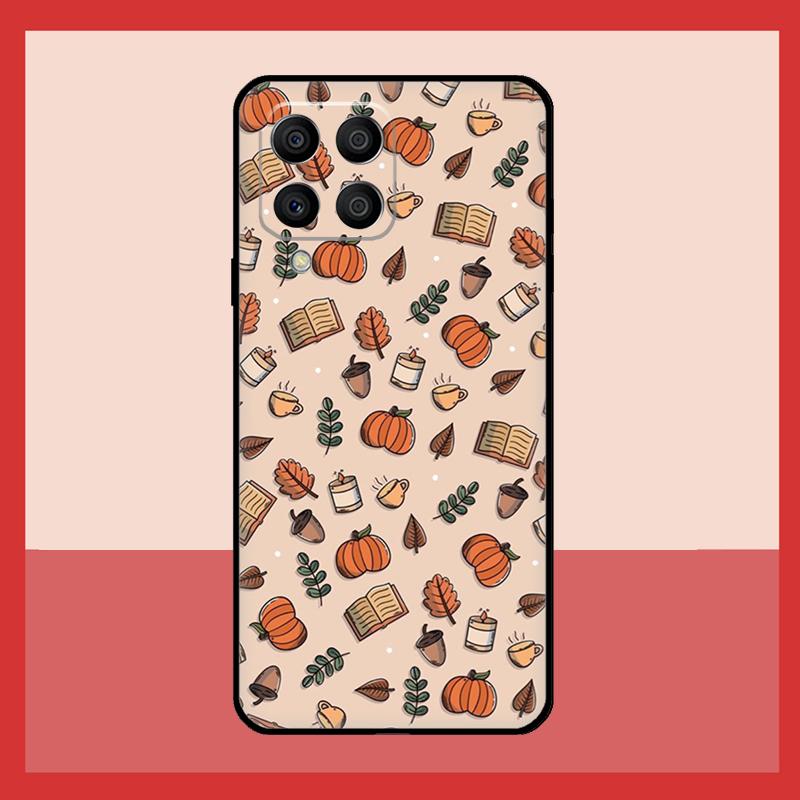 Autumn Leaves Fall Pumpkin Halloween Case For Samsung Galaxy M52 M32 M53 M16 M11 M21 M31 M35 M12 M13 M14 M15 M36 M56 M55 M34 M54