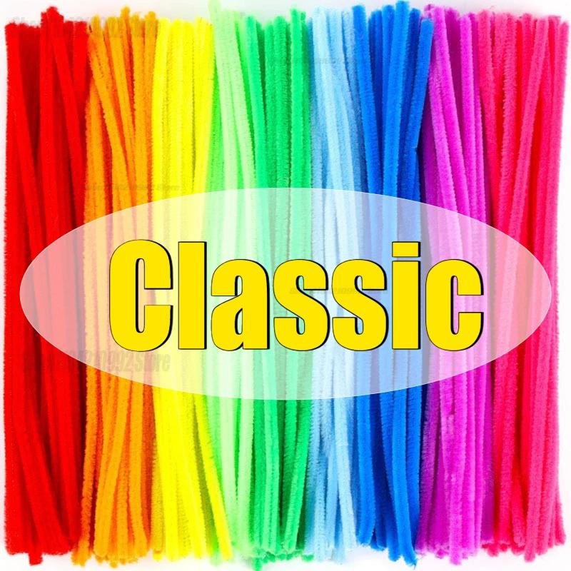 DIY Plush Stem Chenille Wire Pipe Creative Wires Cleaners Colorful Chenille Stems Wired Twist Stick Hair Strip Kid Handmade