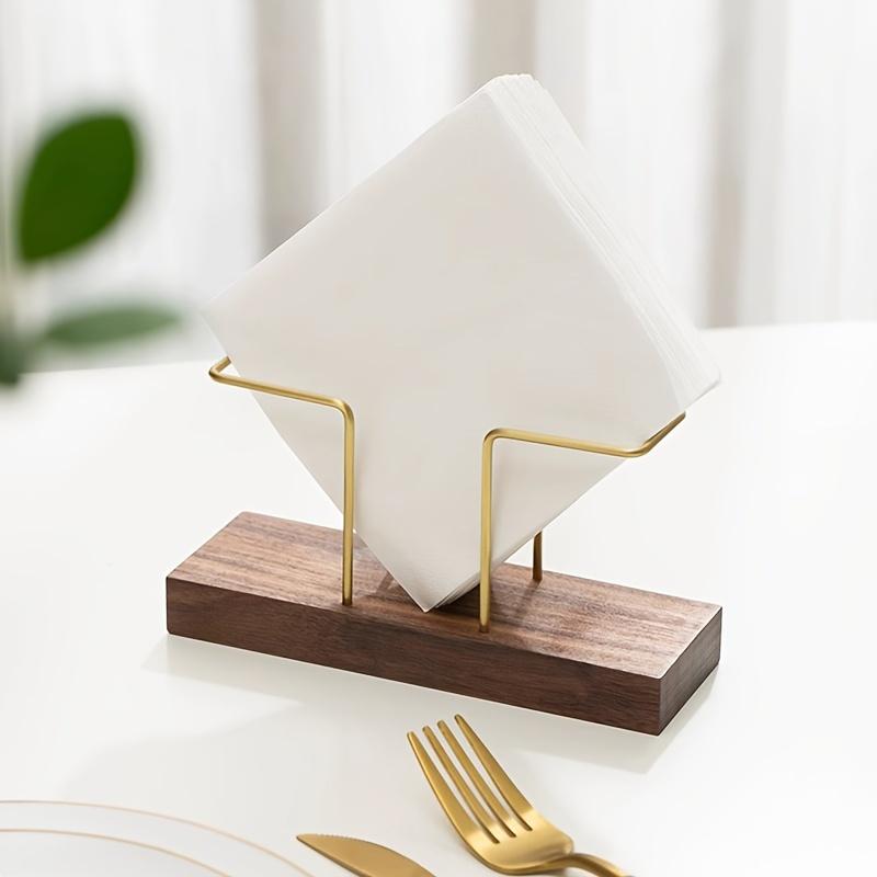1pc Elegant Solid Wood Tissue Rack for Home, Kitchen, Hotel and Restaurant Use