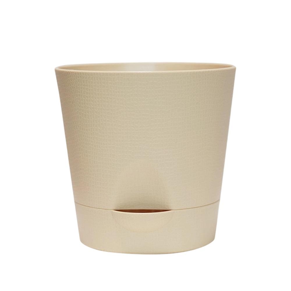 

Multicolor Flower Pot Self Watering Plastic Self-watering Flowerpot Breathable Round Removable Bottom Planter Indoor Outdoor (Khaki,S) хаки