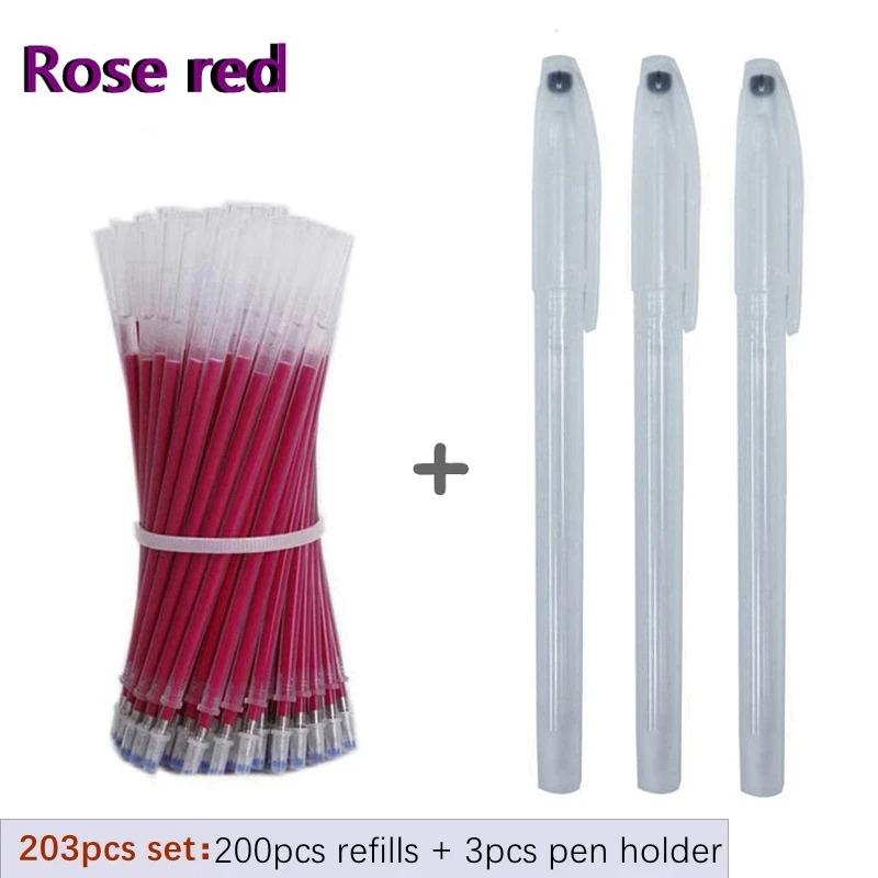 100/300pcs Heat Erasable Pens High Temperature Disappearing Fabric Marker Pen for Patchwork Fabric PU Leather Sewing Tool Hopk