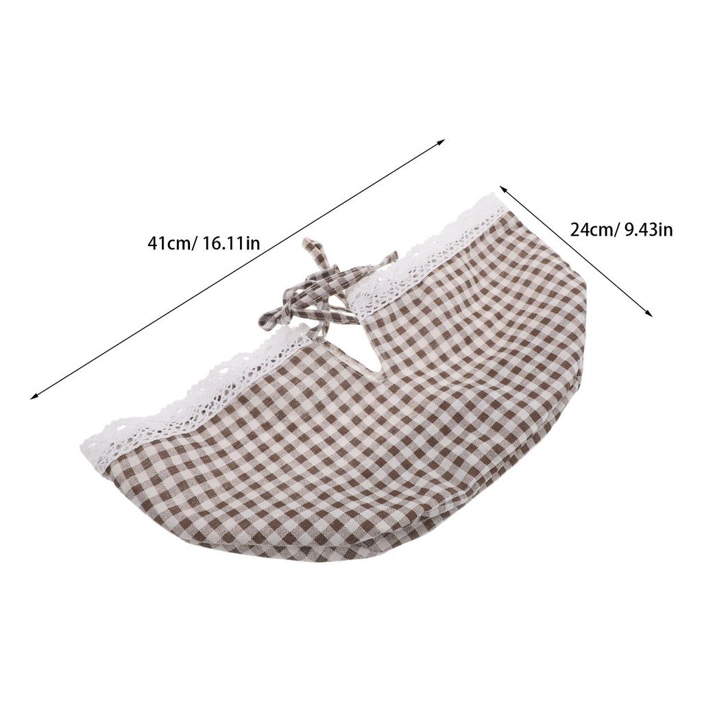 Basket Liner Replacement Lace Trim Insert Cloth Cover for Wicker Rattan Basket Farmhouse Decorative Lining for Picnic Storage