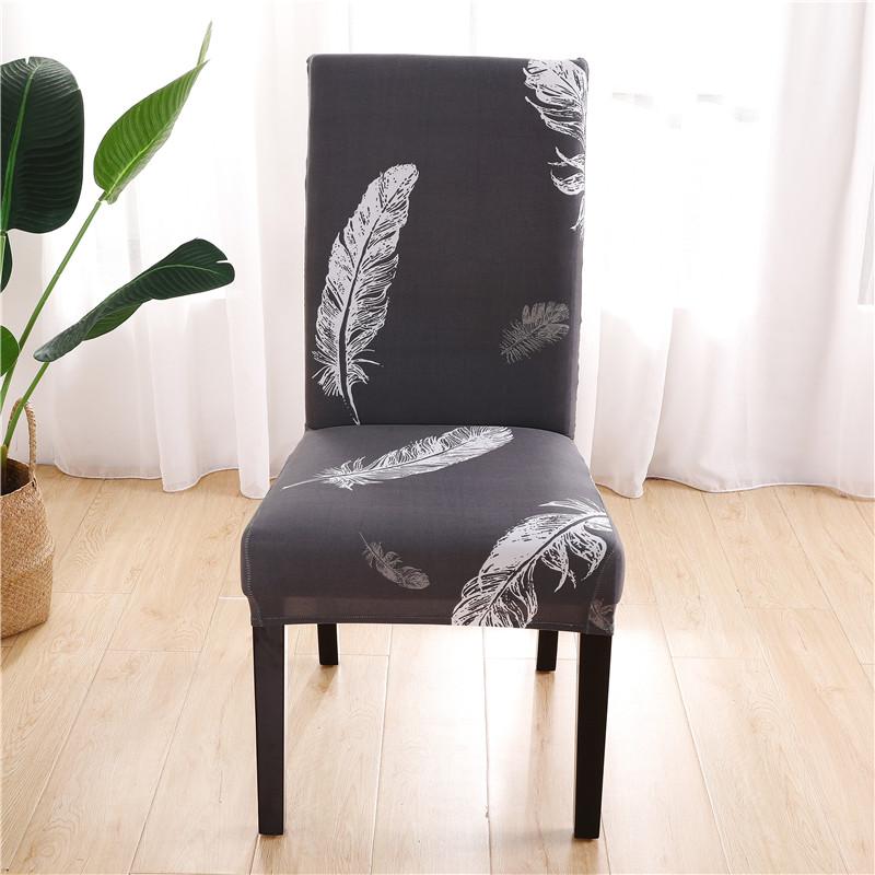 Spandex Printing Chair Cover Modern Removable Anti-Dirty Kitchen Seat Case Stretch Chair Slipcovers For Banquet Dining  Room