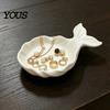 Dressing Table Organizer 3D Printed Fish Shape Jewelry Tray, Girlish Decorative Trinket Dish, Desktop Small Item Storage Tray for Dresser Entryway