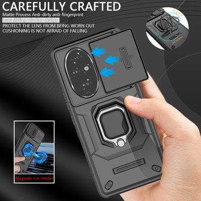 Für Honor 200 Pro Hülle Schiebeobjektiv Kamera Panzer Handyhülle Für Honor 200 Pro Honor200 Pro Magnetischer Ringhalter Ständer Rückseite