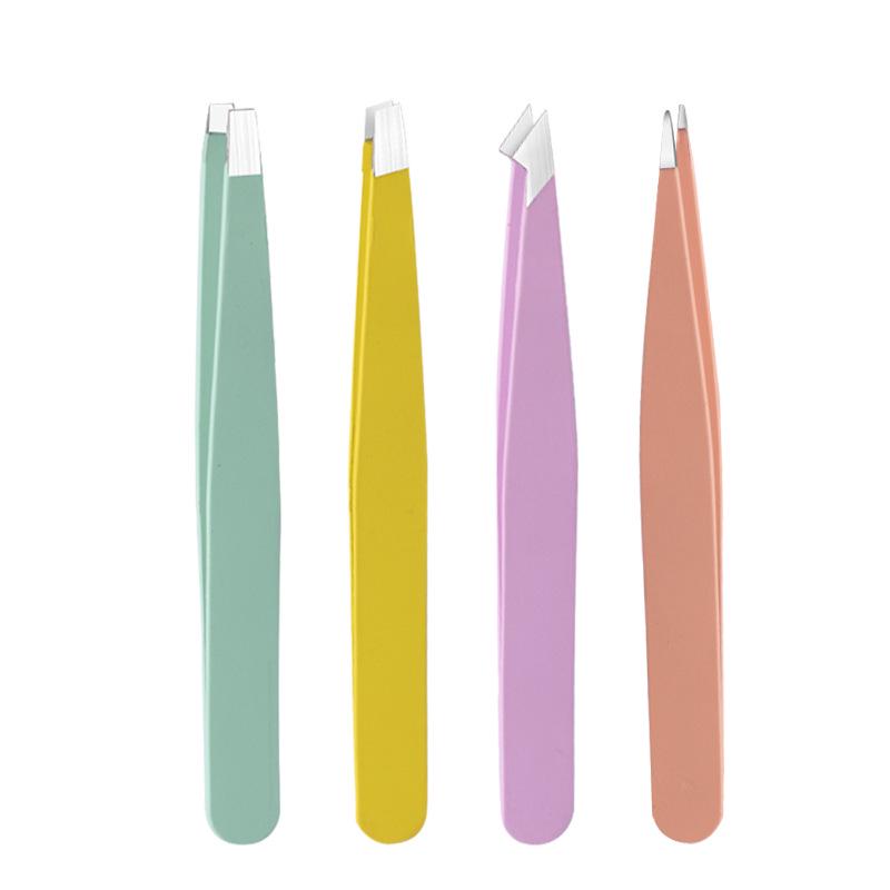 Precision Stainless Steel Eyebrow Tweezers & Trimmer Set with Eyelid Tape