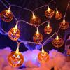 LED-Kürbis-Lichter, Halloween-Party-Dekoration, Totenkopf-Lichterkette, Bar-Fernbedienung