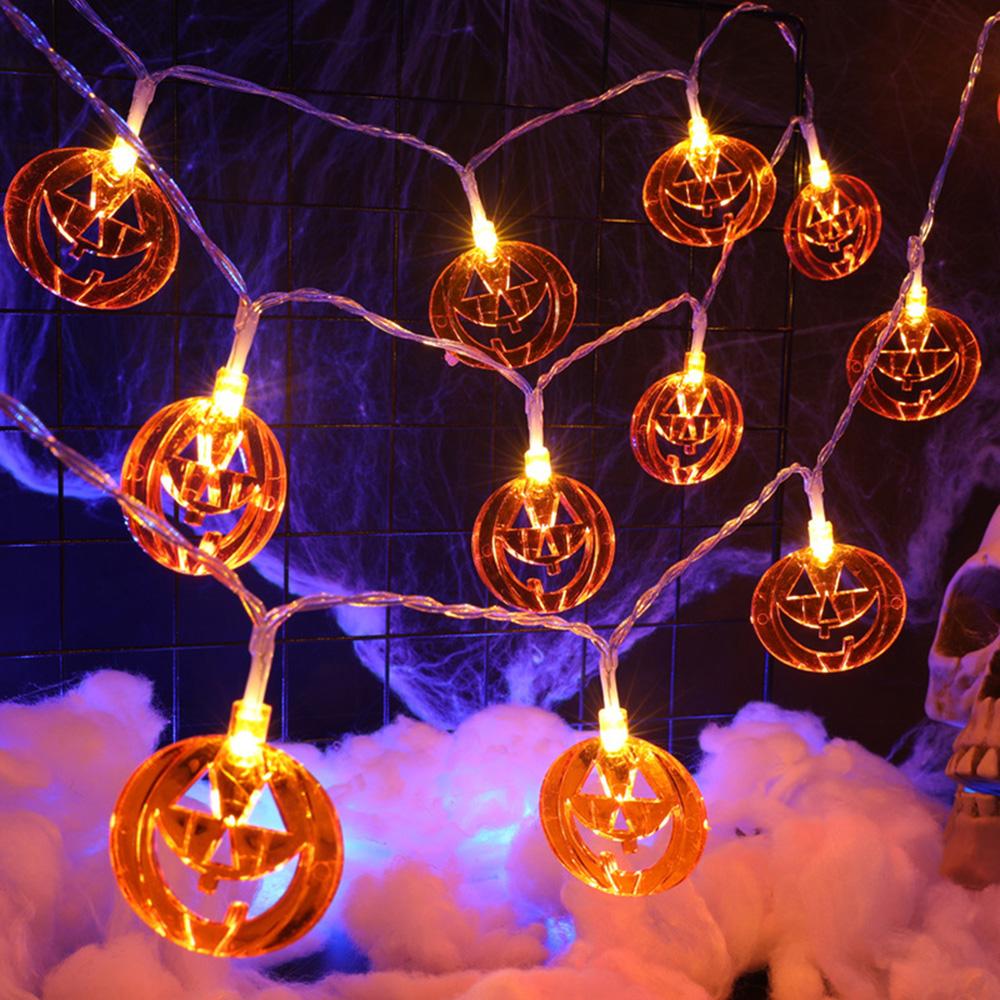 LED-Kürbis-Lichter, Halloween-Party-Dekoration, Totenkopf-Lichterkette, Bar-Fernbedienung