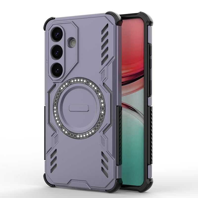 Magnetic Armor Case For Samsung Galaxy S26 Ultra S25 Edge Plus S24 FE S23 S22 A15 A35 A55 A16 A36 A56 A17 A37 A57 5G Hybrid Shockproof Bumper Cover