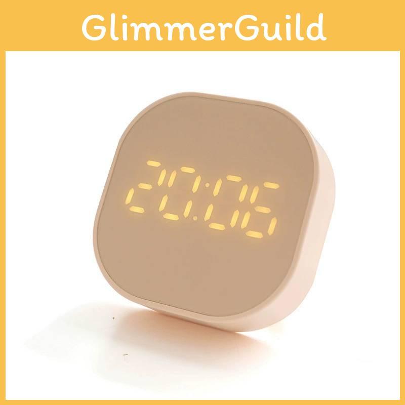 Mini Square Alarm Clock With Touch Screen Timer And Temperature Use Display