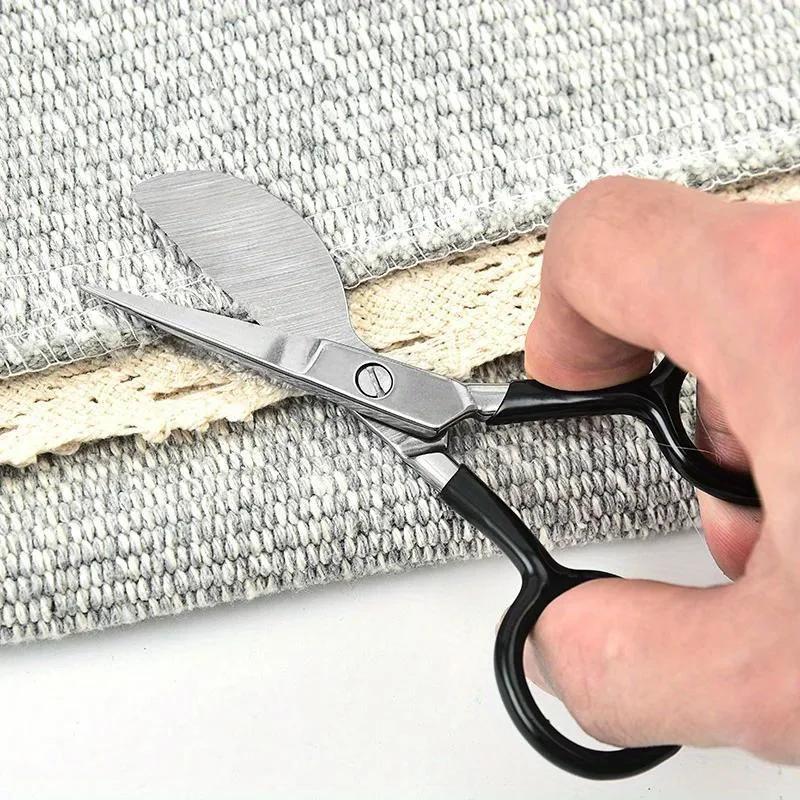 1PC Tufted Carpet Trimmer Scissor Embroidery Scissors Duckbill Applique Scissors Sewing Crafting Shears Soft Rubber Handle