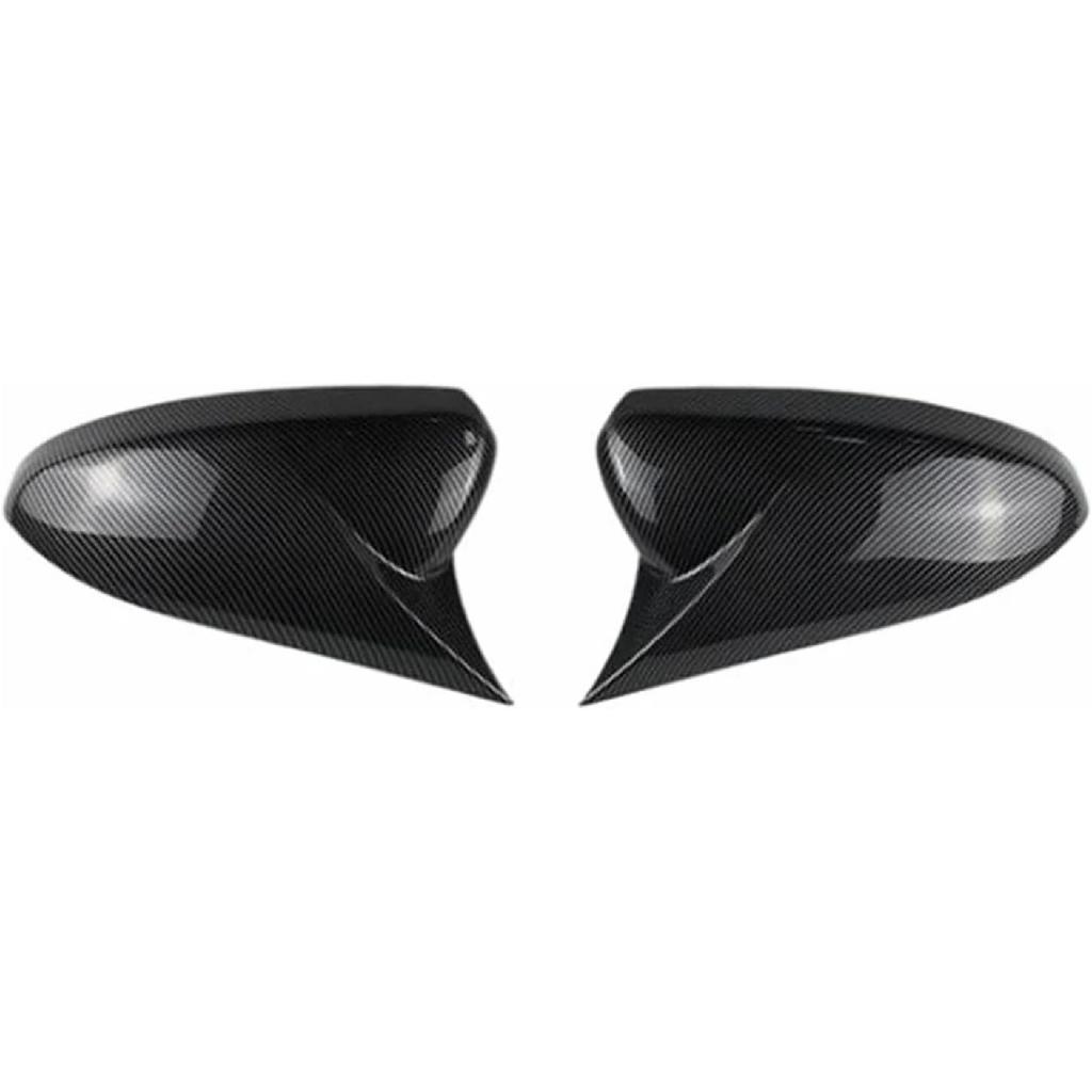 Carbon Fiber Pattern Bright Black Car Side Mirror Cover Rear View Mirror Housing Caps Fit for Chevy Cruze 2009-2014(Carbon Fiber Black)