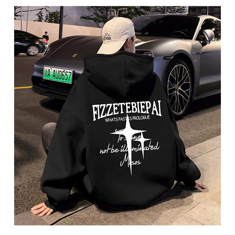 Men's Graphic Print Hoodie Oversized Casual Long Sleeve Pullover