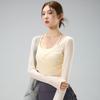 Women's 2025 Temperament Yoga Top: Faux Two-Piece Slimming Pilates Cover-Up