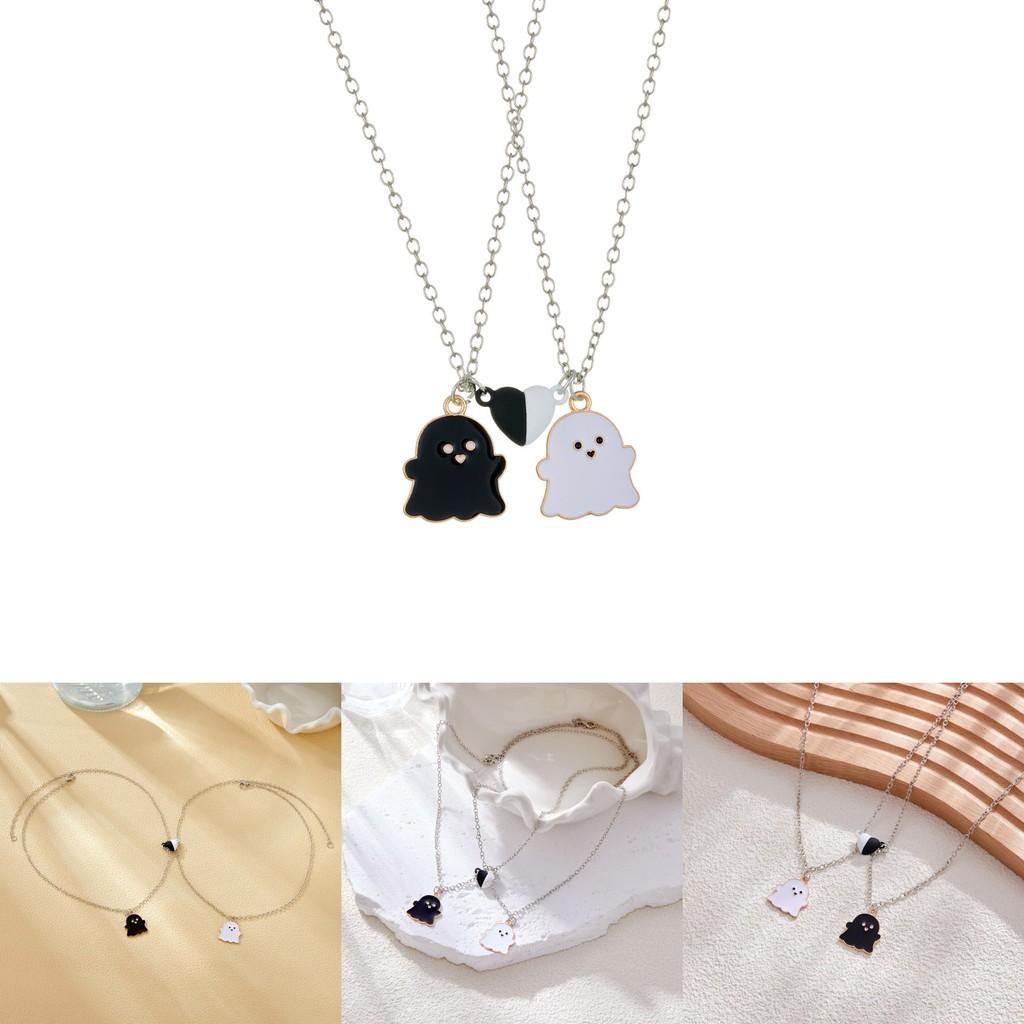 Ghost Alluring Alloy Necklace For Kids Featuring Heart Shape Design And Sweet Cool Style