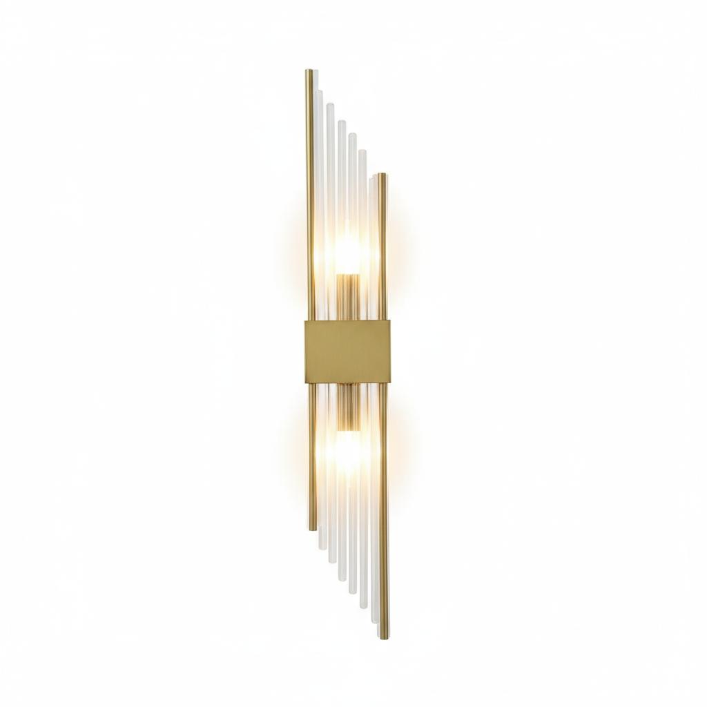 Slash - Large Crystal Wall Lamp 50cm, 2xE14, Gold, Brass