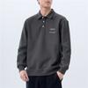 350G Heavy Polo Collar Long-Sleeved Sweater Men'S Loose Trendy Plus Size Top Men'S Lapel Casual Jacket