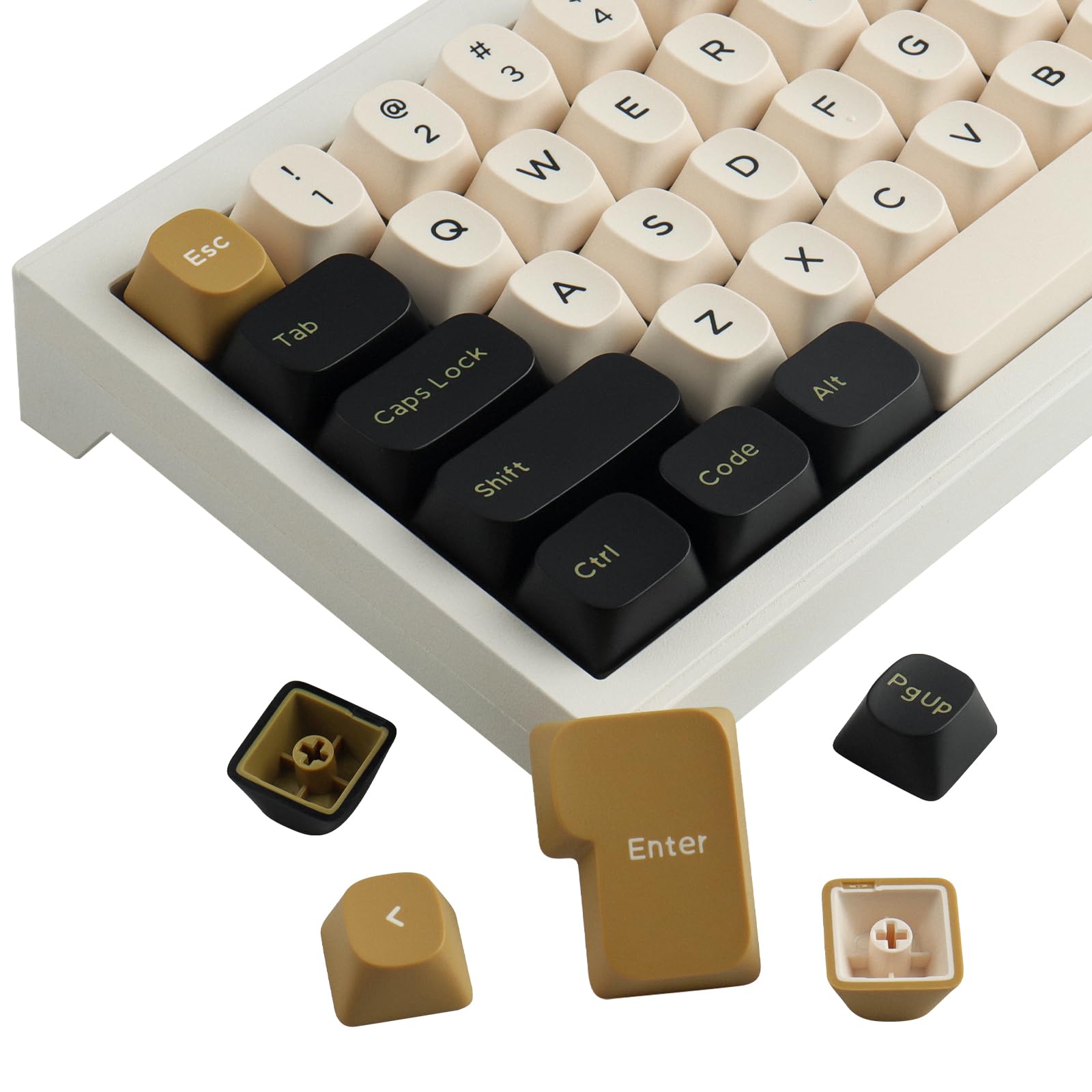 

Keycaps, 171 Key YMK Profile Double-Shot Keycap Set for 2.75U, 3U, 6.25U, and 7U Spacebar Cherry MX Switches ISO ANSI Layout Mechanical Keyboards