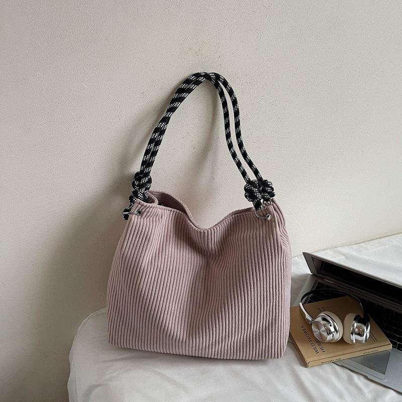 2025 Autumn New Casual Large-capacity Women's Shoulder Bag Popular Corduroy Fashion Simple Underarm Bag Trendy Bag