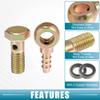 A ABSOPRO Banjo Bolt Cooler Screw Fitting Ball Head Brake Line Fitting Adapter